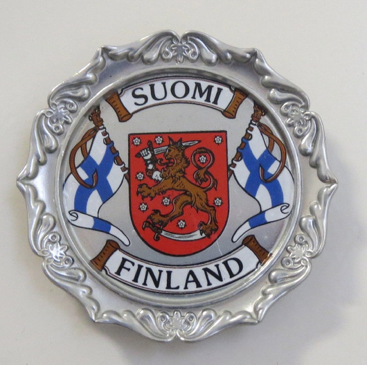 Magneetti Suomi-Finland, Suomen liput vaakunalla 53mm alumiinia