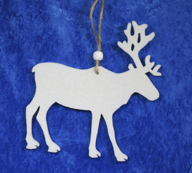 Huopaporo valkoinen 14x13cm joulukoriste riipuslenkki narua