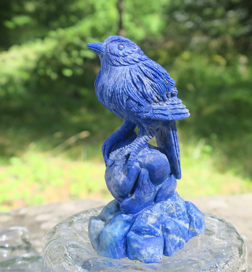 Kivieläin Lapis latsuli kivilintu korkeus 8cm alusta 5x4cm