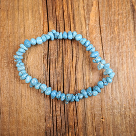 Rannekoru magnesiitti turkoosivärjätty  sipsirannekoru