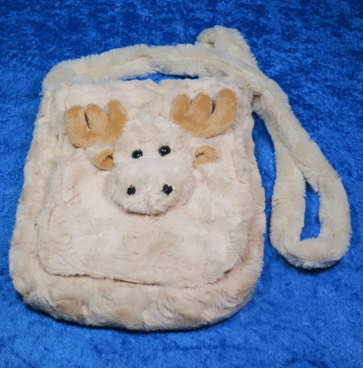 Olkalaukku pehmohirvi, tekokarvaa