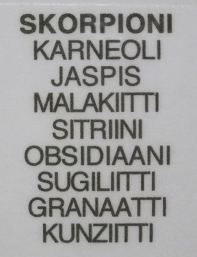 Taulu SKORPIONI SCORPIO  onnenkivet E