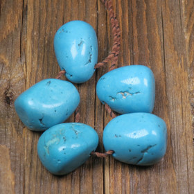 Riipus turkoosi, rekonstruoitu, iso porattu A-laatu