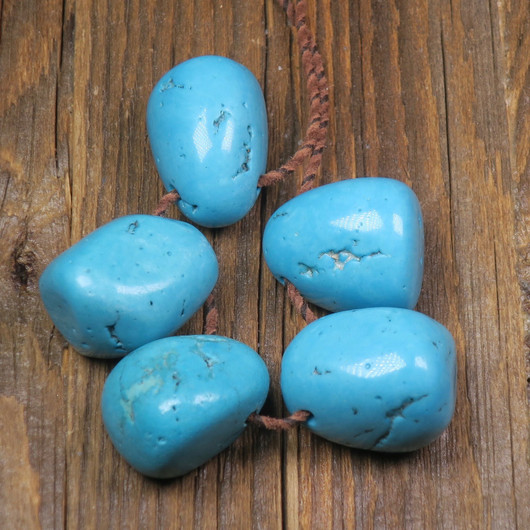 Riipus turkoosi, rekonstruoitu, iso porattu A-laatu