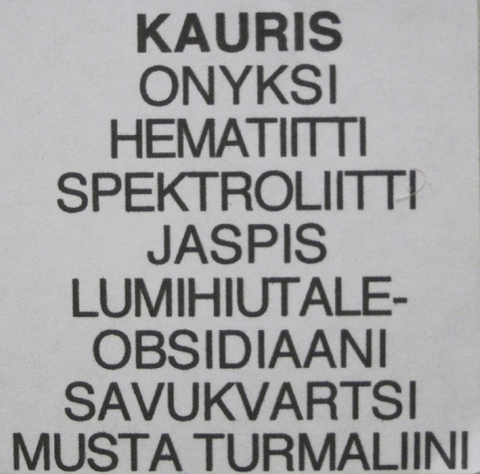 Taulu KAURIS CAPRICORN  onnenkivet i