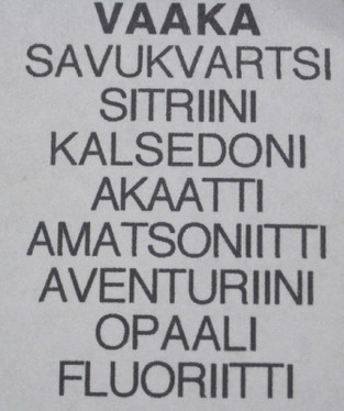 Taulu  VAAKA LIBRA onnenkivet G