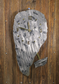 Heilurikello hopealoimuliuske seinäkello 38x20cm Suomi 349-1 