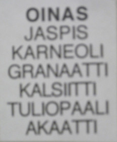 Taulu OINAS ARIES onnenkivet E