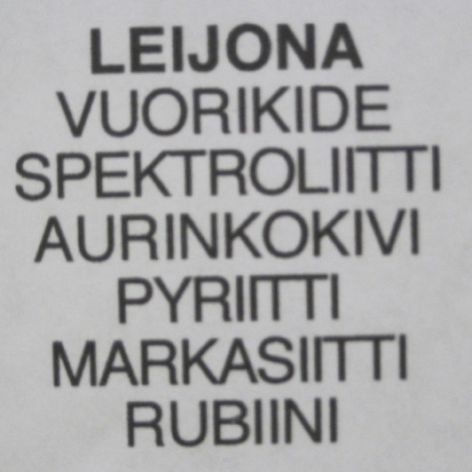 Taulu LEIJONA, LEO onnenkivet B