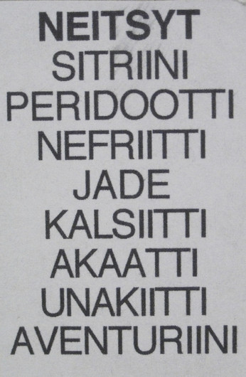 Taulu NEITSYT VIRGO onnenkivet nro i