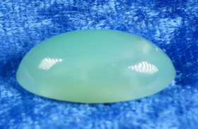 Kapussi krysopraasi, ovaali vihreä n.12x22mm