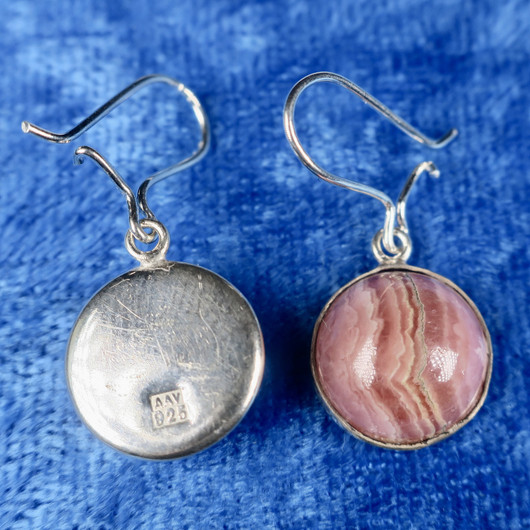 Hopeakorvakorut rodokrosiitti 12mm 