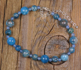 Rannekoru akaatti MERI 18-23cm, turkoosinvärinen