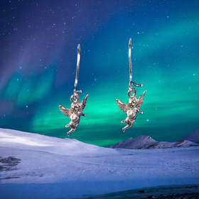 Hopeakorvakorut enkeli, minikoko 11mm. Angel7