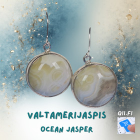 Hopeakorvakorut valtamerijaspis 18mm