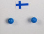 Nappikorvakorut turkoosivärjätty magnesiitti  4mm