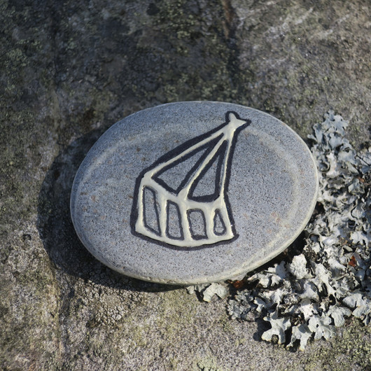 Shamaanikivi VOIMA-Strenght 50x65x15mm 95g kvartsiitti taskukivi nro7