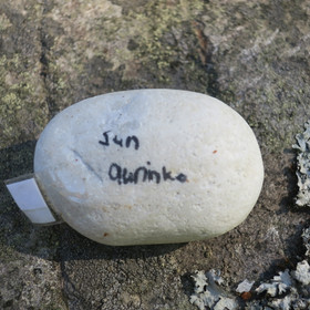 Shamaanikivi punainen AURINKO- sun 6x4x3cm, 126g kvartsi nro 16