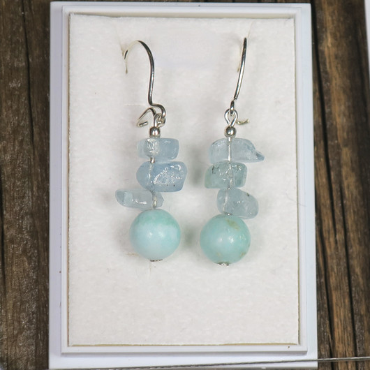 Korvakorut akvamariini ja hemimorfiitti AQUA1