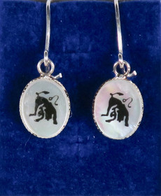 Korvakorut LEIJONA LEO simpukka ja 925-hopea