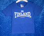 T-paita lasten Suomi paita, koot 74-128cm, royal sininen, kids