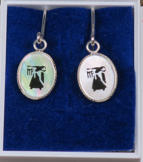 Korvakorut NEITSYT VIRGO, simpukka ja 925-hopea