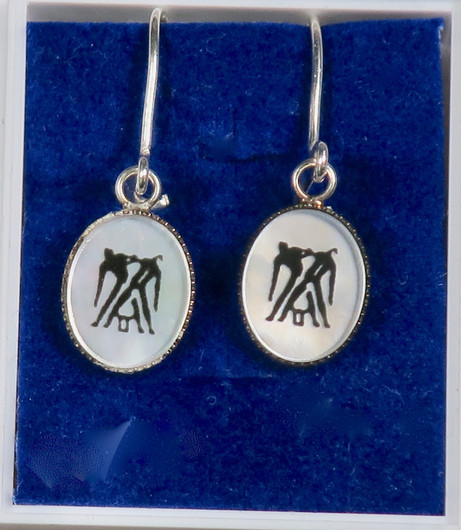 Korvakorut KAKSOSET,  GEMINI 925-hopea ja simpukka