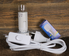 Lampun johto 168cm katkaisijalla, valkoinen