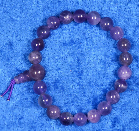 Rannekoru ametisti tumma 8mm 17cm 