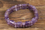 Rannekoru ametistipalat ja 6mm pallot 18-19cm. Leveys 15mm