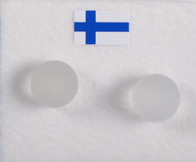 Nappikorvakorut vuorikide huurrettu mattapinta 8mm vuorikristalli