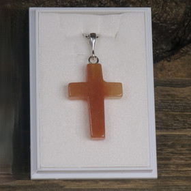 Riipus oranssi aventuriini risti 25mm