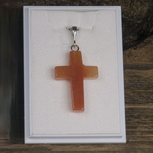 Riipus oranssi aventuriini risti 25mm