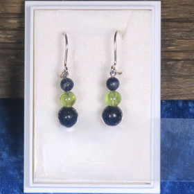 Korvakorut Lapis latsuli ja peridootti Sinikka4A