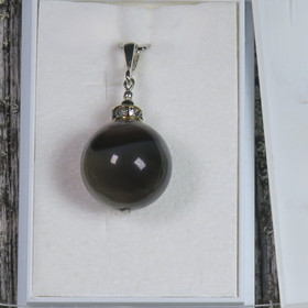 Riipus akaatti natural 16mm zirkonikoristein Z4