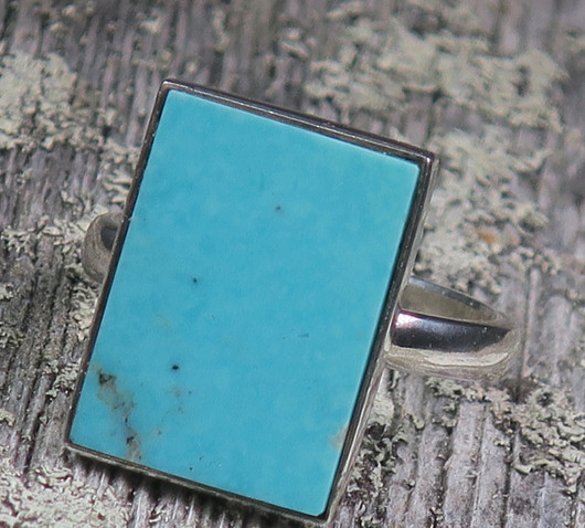 Hopeasormus aito turkoosi 20mm nro1