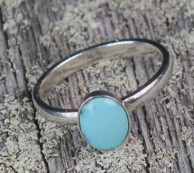 Hopeasormus aito turkoosi 16.3mm nro15