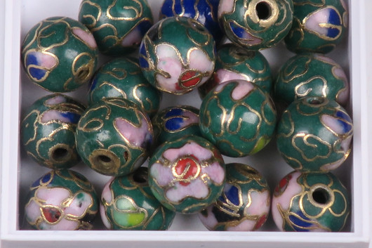 Cloisonhelmi 7mm vihreä Irtohelmi