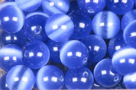 Kissansilmä kuitulasi kordieriitin sininen 8mm irtohelmi