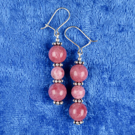 Korvakorut rodoniitti extra-laatu hopeasomistein ROD868h