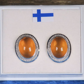 Nappikorvakorut meripihka 8x10mm