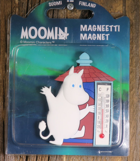 Magneetti Muumipeikko ja lämpömittari 