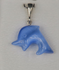 Riipus delfiini, vaaleansininen kissansilmä kuitulasi