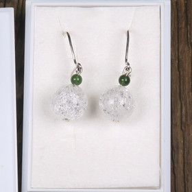 Korvakorut vuorikide jää-ice 10mm ja vihreä akaatti ice4