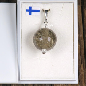 Riipus rutiilikvartsihelmi 16mm extra laatu