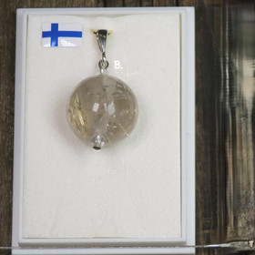 Riipus rutiilikvartsihelmi 16mm extra laatu