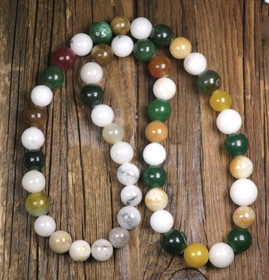 Helmet kirjavat valkovihreät kvartsihelmet