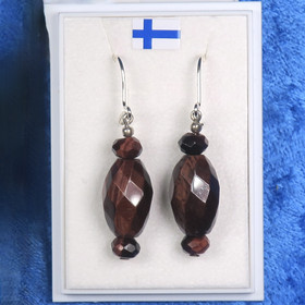 Korvakorut häränsilmä viistehiotut kookkaat punaruskeat. Z9