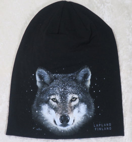 Puuvillapipo susi Lapland Finland, musta