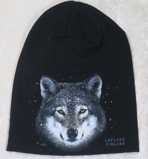Puuvillapipo susi Lapland Finland, musta